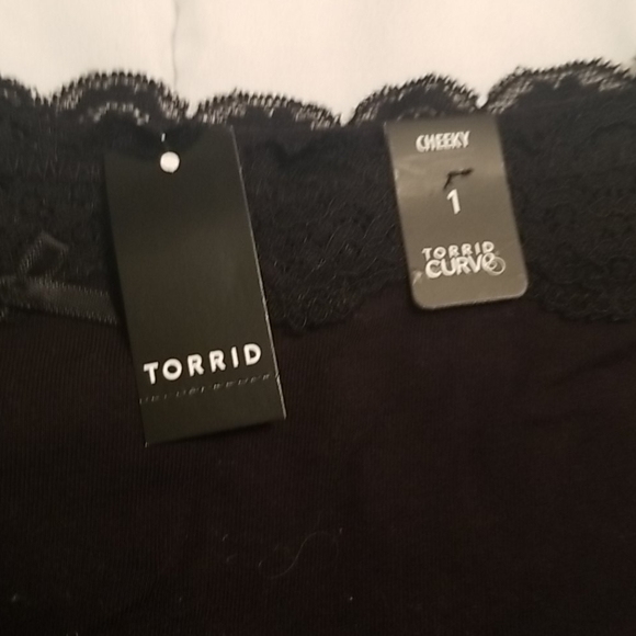 🖤🔥 BLACK LACE COTTON CHEEKY PANTY MID-RISE - Picture 7 of 7